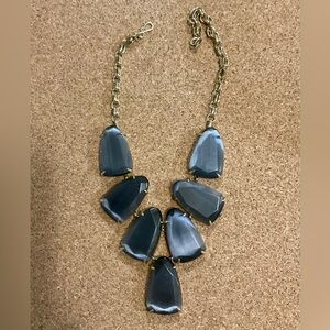 Kendra Scott Harlow grey and gold Statement Necklace